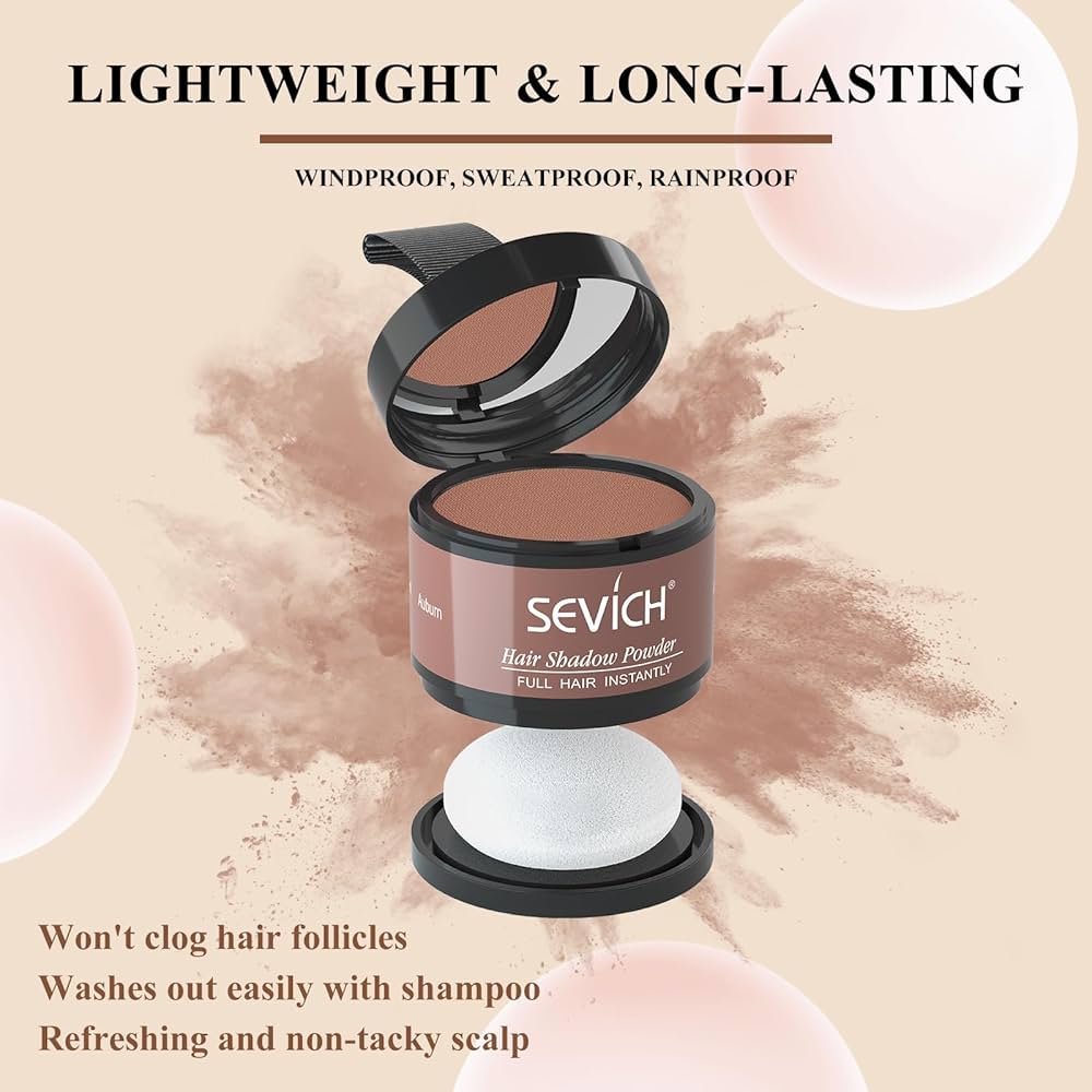 Instantly Hairline Shadow – SEVICH Hairline Powder, Quick Cover Grey Hair Root Concealer