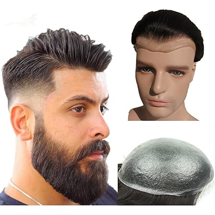 PU Skin Toupee for Men NLW European Human Hair Pieces for Men hair replacemnt system